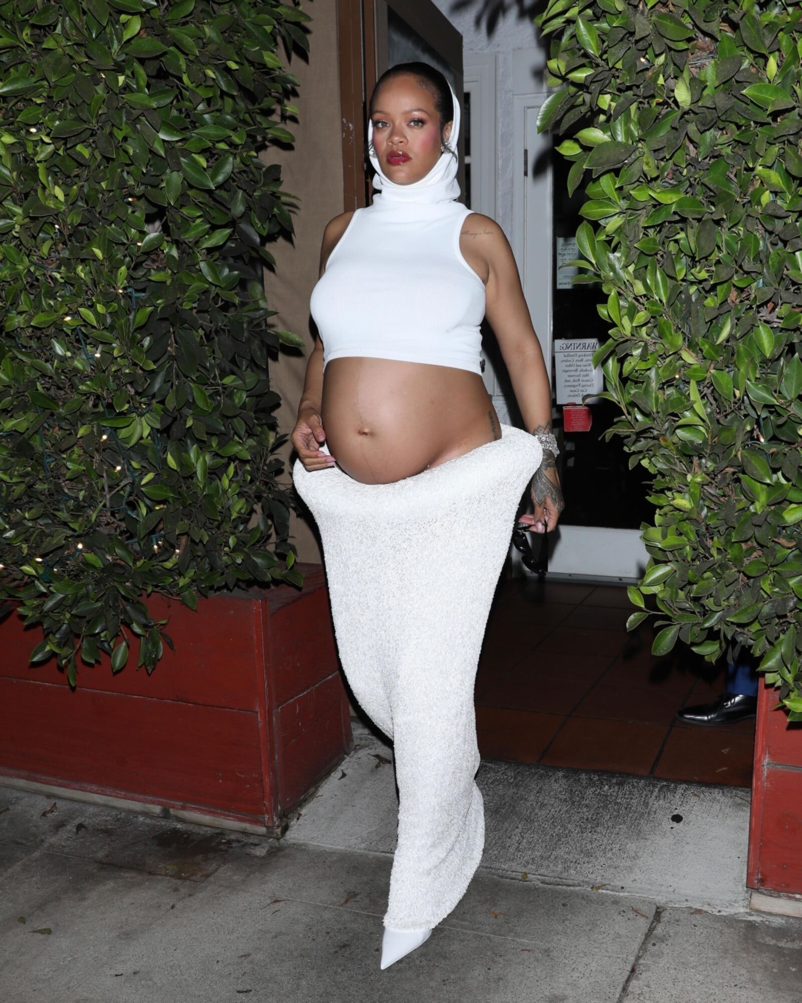 Rihanna was spotted arriving at Giorgio Baldi in Santa Monica