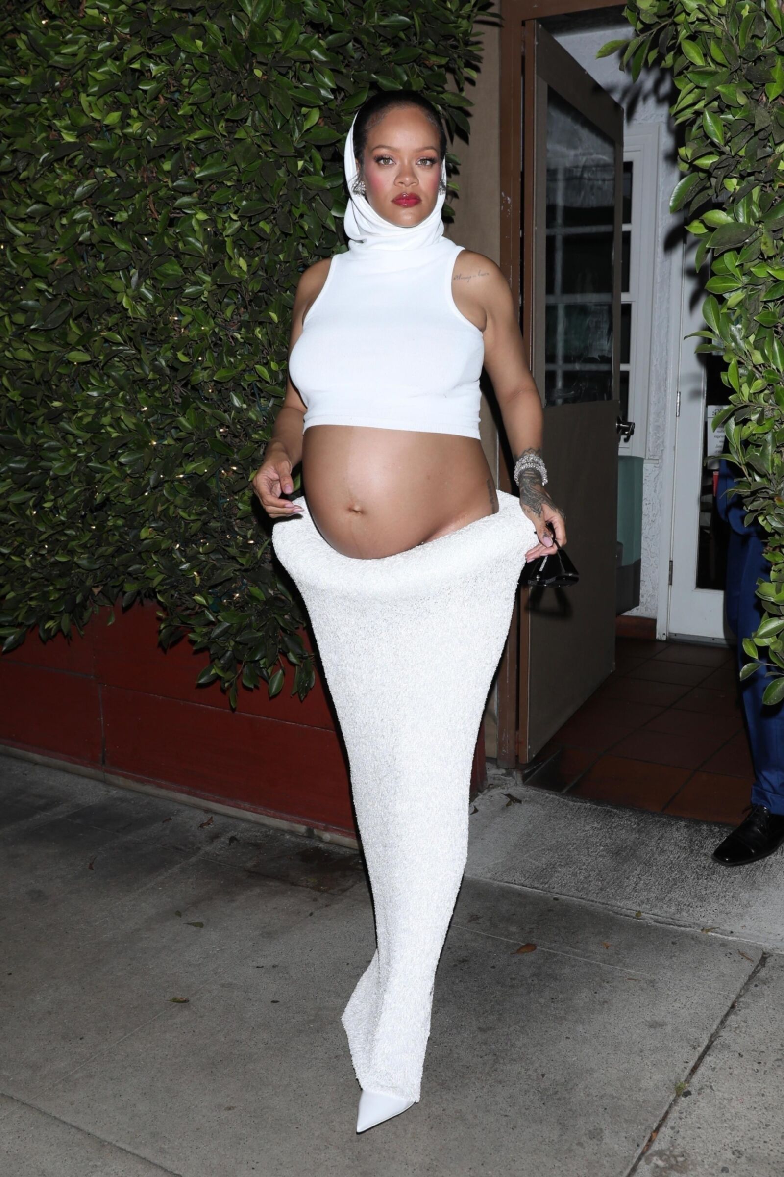 Rihanna was spotted arriving at Giorgio Baldi in Santa Monica