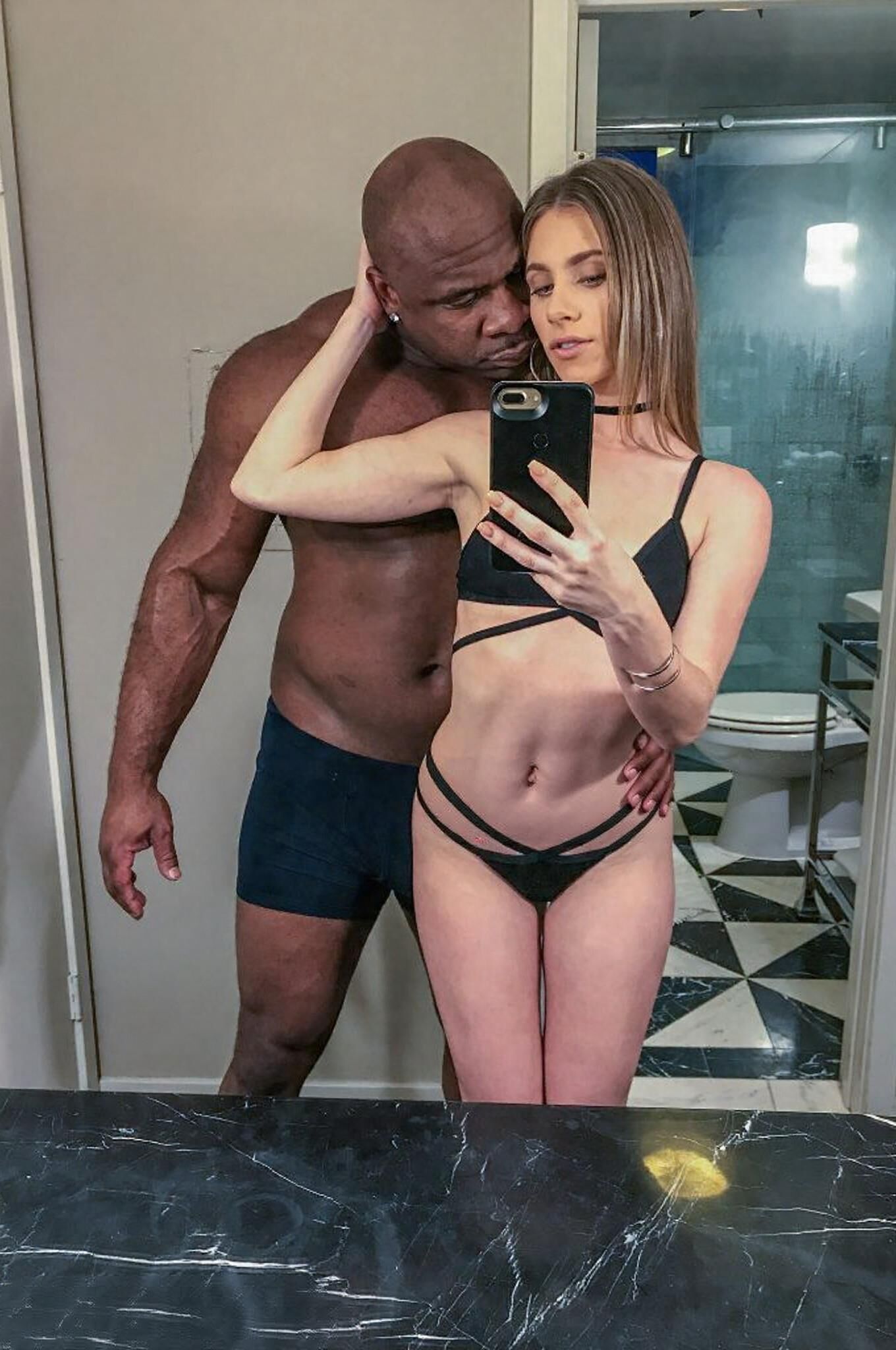 Sexy Baddies Posing with Black Bulls []