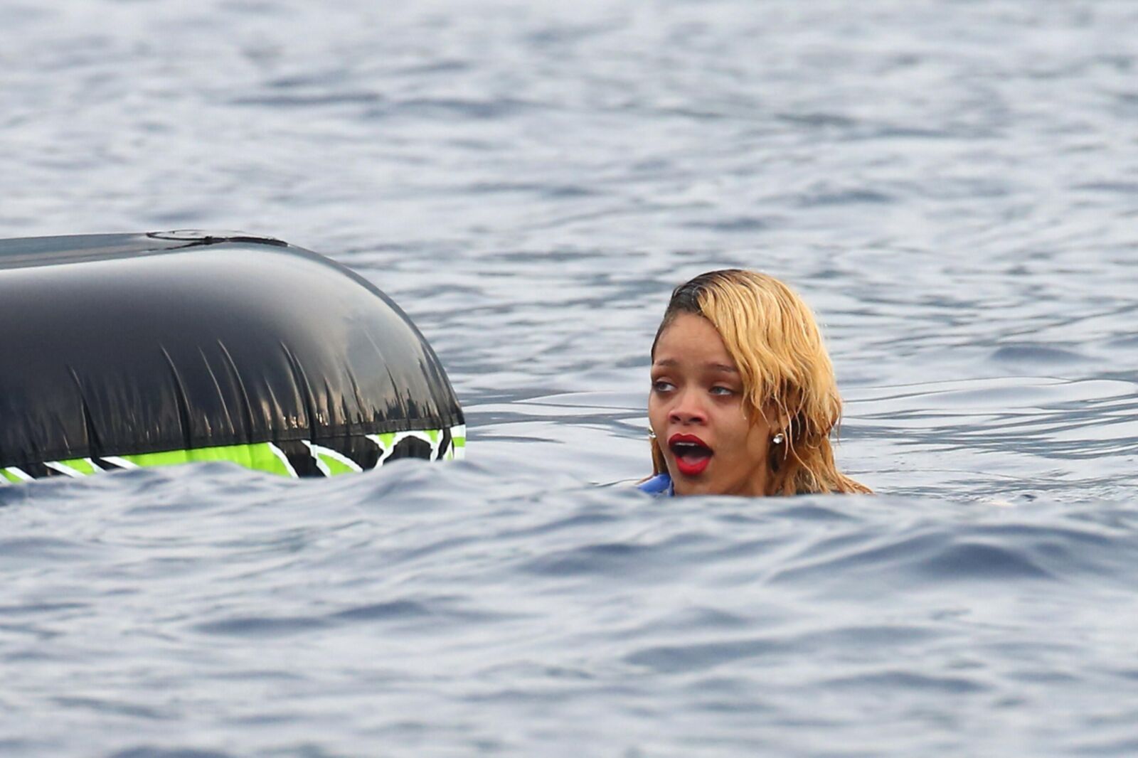 Rihanna in a swimsuit on a yacht in Monaco Jul th 