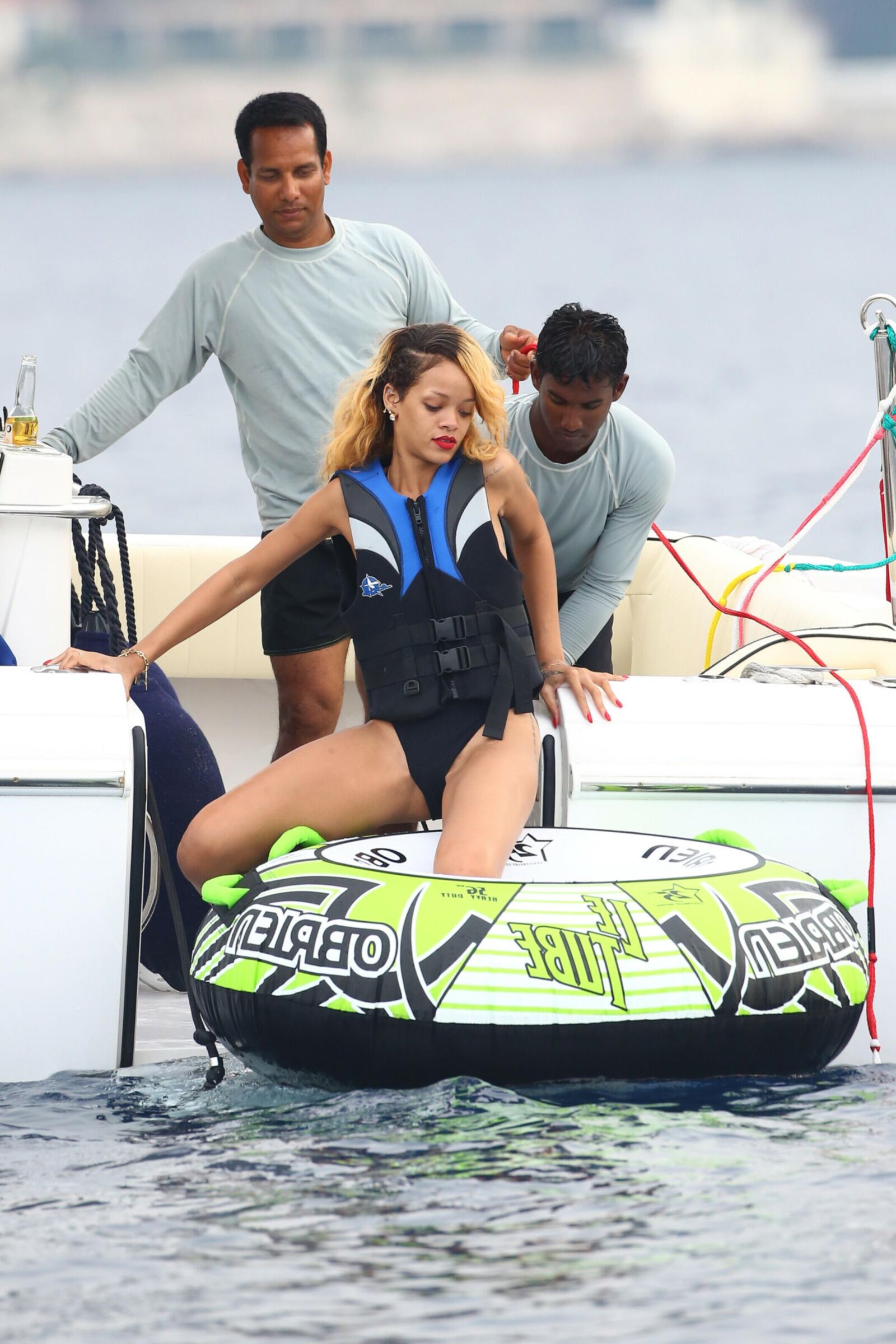 Rihanna in a swimsuit on a yacht in Monaco Jul th 